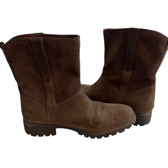 Timberland Brown Leather Nubuck Waterproof Pull-On Boots | Women's Size 9.5 - Picture 5 of 11